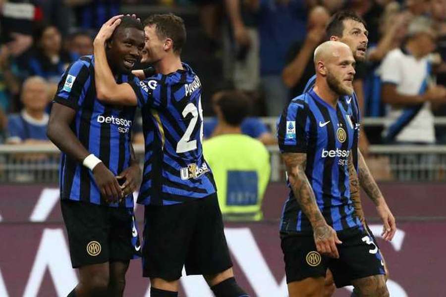 Inter Milan celebrate as Thuram puts game to bed