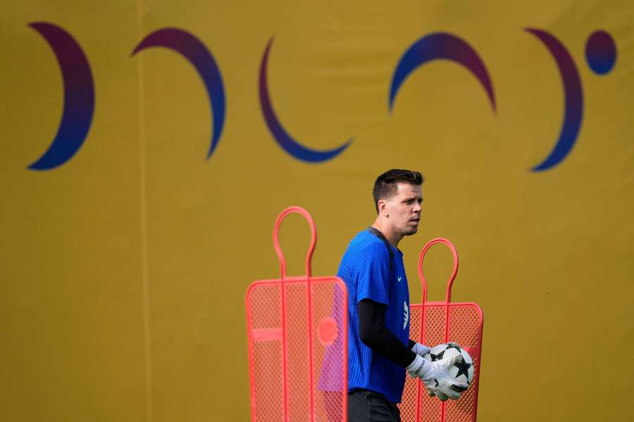 Wojciech Szczęsny na treningu Barcelony