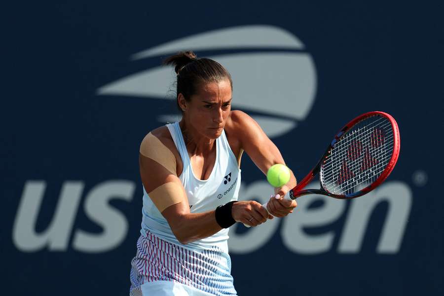 Garcia in action at the US Open