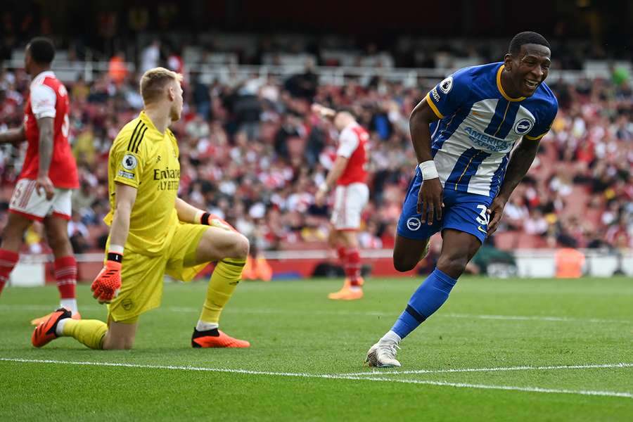 Brighton defender Pervis Estupinan celebrates