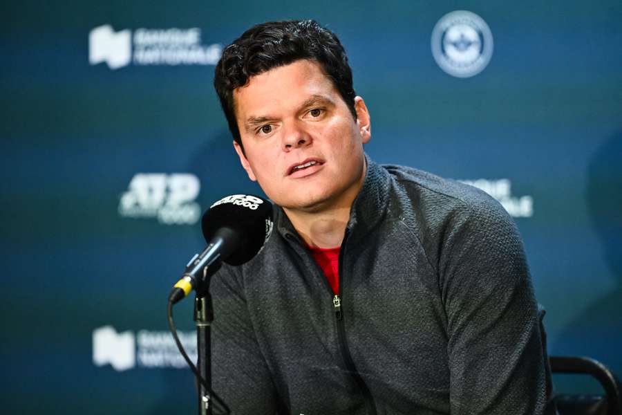 Milos Raonic en conférence de presse.
