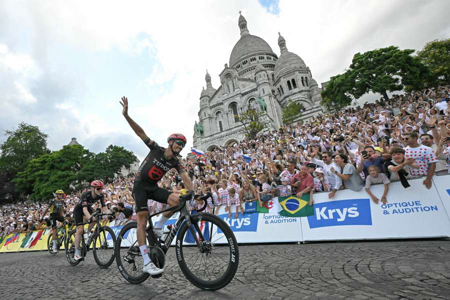 Alaphilippe během letošní Tour de France. Alaphilippe během letošní Tour de France.
