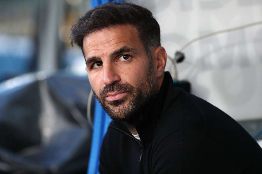 Como coach Cesc Fabregas looks on before the Serie A match of the season against Inter Milan