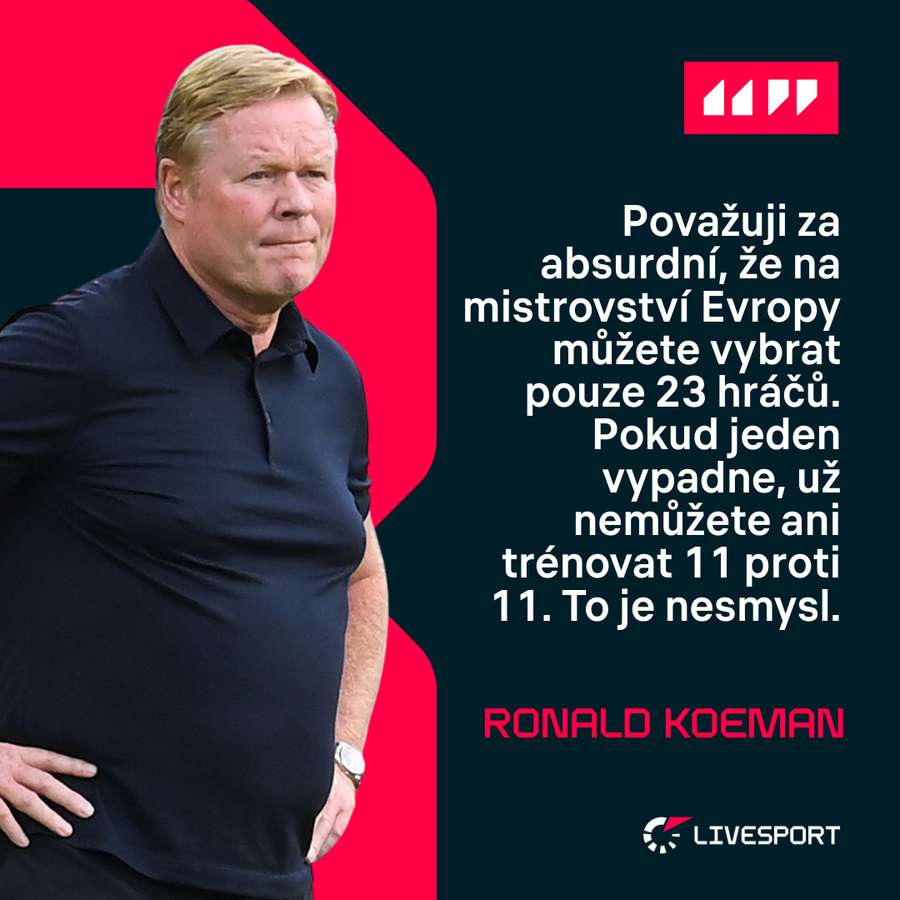 Koeman a jeho reakce.