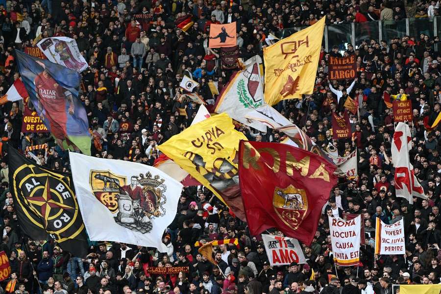 Roma Fans beim letzten Spiel gegen Sampdoria Genua
