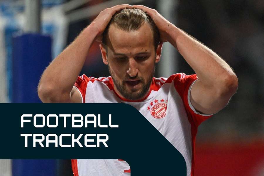 Harry Kane reacts during Bayern's loss to Bochum