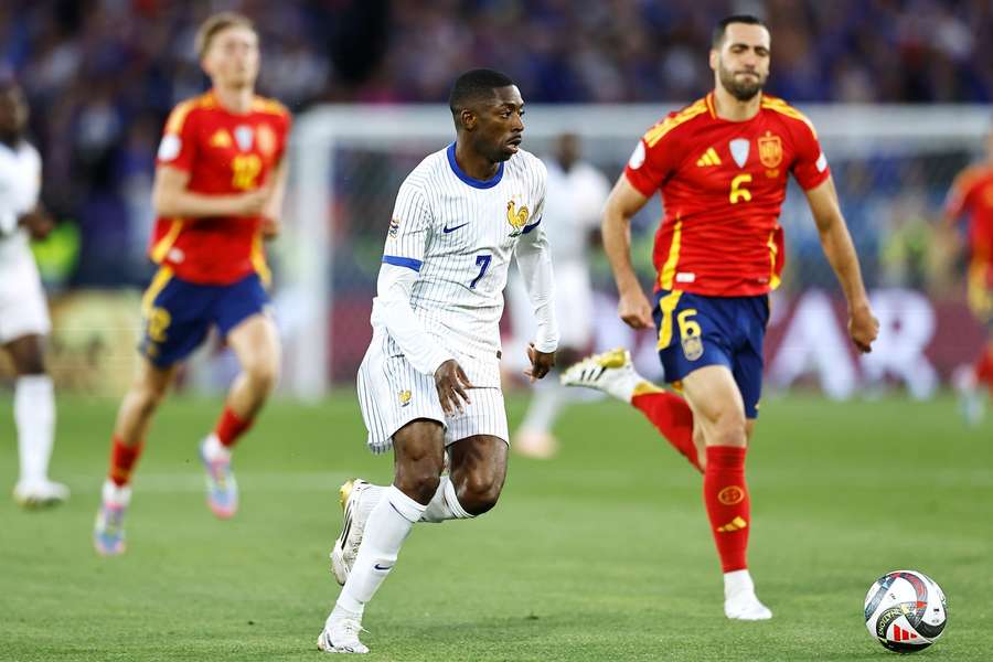 France's Ousmane Dembele took the game to Spain in the latter stages of their Nations League semi-final France's Ousmane Dembele took the game to Spain in the latter stages of their Nations League semi-final