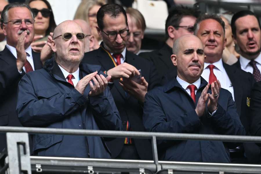 Manchester United chief executive Omar Berrada (R) pictured in May Manchester United chief executive Omar Berrada (R) pictured in May