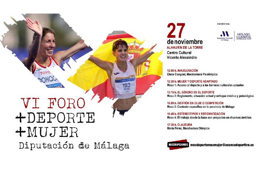 María Pérez y Elena Congost, protagonistas en el VI Foro Más Deporte, Más Mujer 