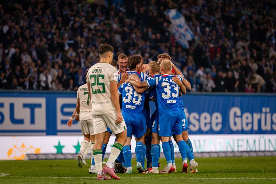 Hansa Rostock feiert einen Heimsieg gegen 1860 München 