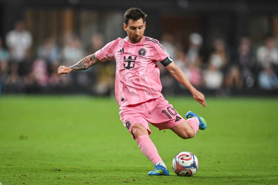 Inter Miami's Lionel Messi in action against New York Red Bulls
