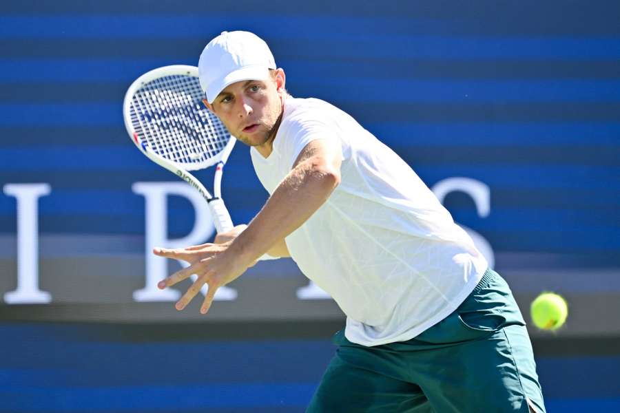 Tallon Griekspoor during the match against Alexander Zverev in Montreal