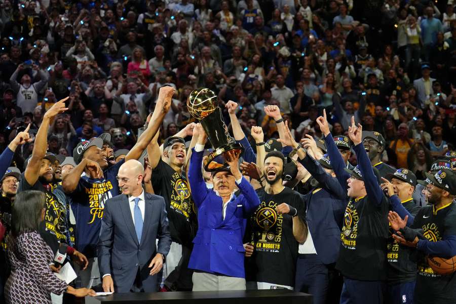 The Nuggets celebrate their first ever title
