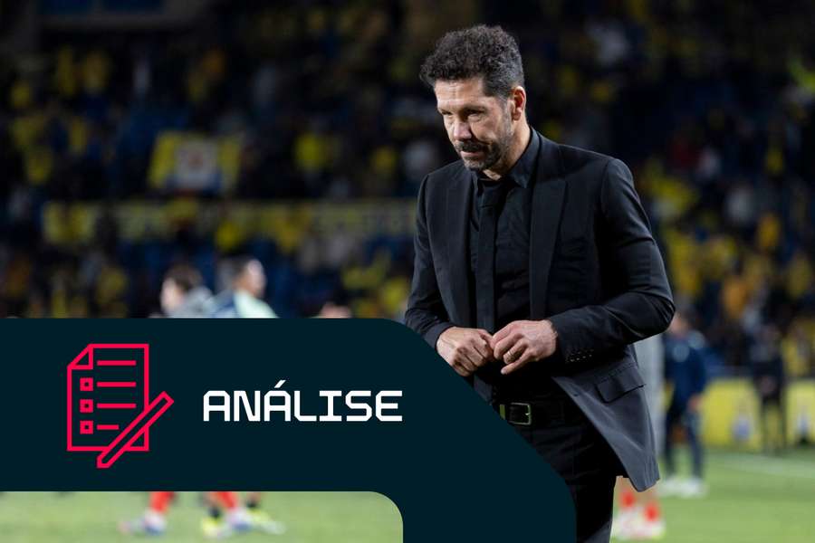 Diego Simeone desiludido após a derrota do Atlético Madrid frente ao Las Palmas. Diego Simeone desiludido após a derrota do Atlético Madrid frente ao Las Palmas.