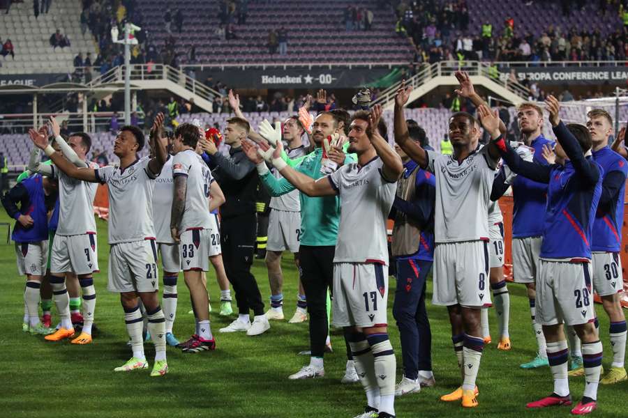 A festa dos jogadores do Basileia