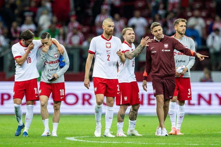 La Pologne lors de son match de préparation contre l'Ukraine.