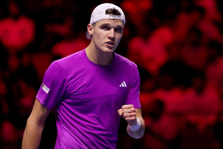 Jakub Menšík na loňském Next Gen ATP Finals. Jakub Menšík na loňském Next Gen ATP Finals.