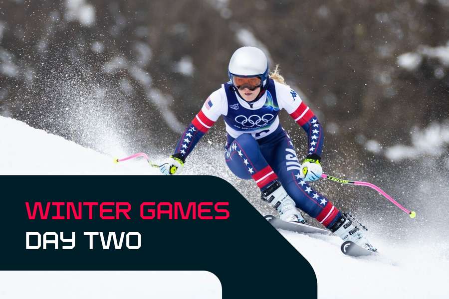 Lindsey Vonn during the test run at Cortina d'Ampezzo