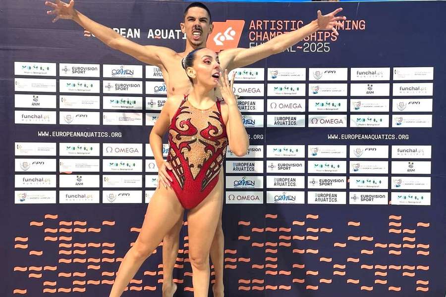 Filipa Faria e Daniel Ascenso nos Europeus de natação artística
