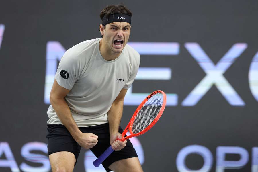 Taylor Fritz celebra