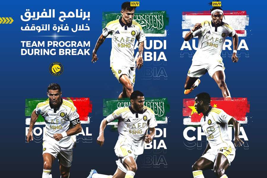 Al Nassr chega a Portugal a 4 de agosto