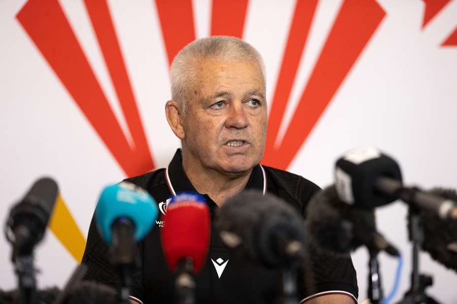 Gatland tijdens een persconferentie