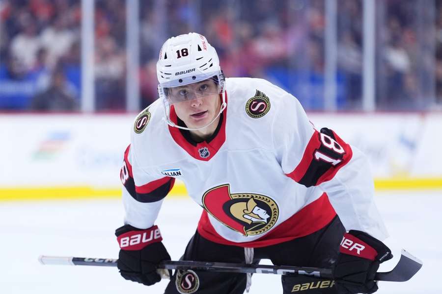 Tim Stützle im Trikot der Ottawa Senators