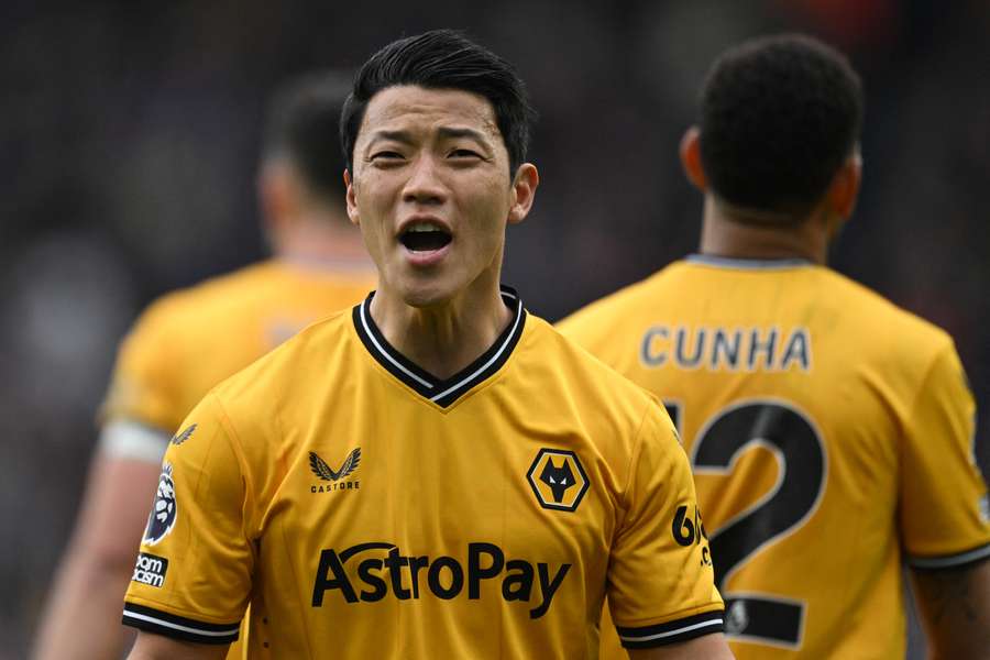 Wolves striker Hwang Hee-chan celebrates
