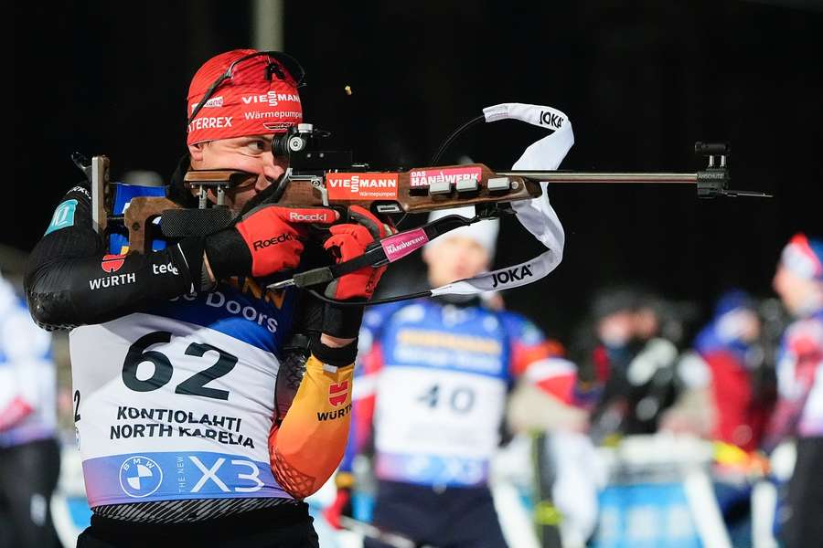 Philipp Nawrath beim Schießen im finnischen Kontiolahti.