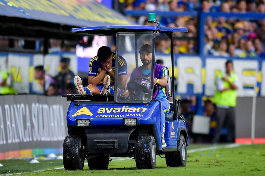 Alarcón se lesionou na última partida do Boca, o confronto contra o Defensa y Justicia 