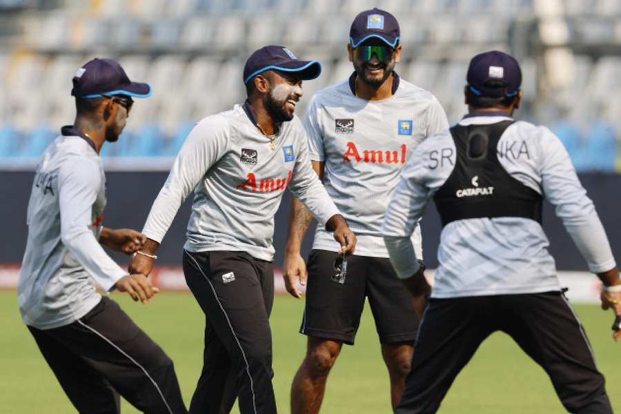 Sri Lanka players in training