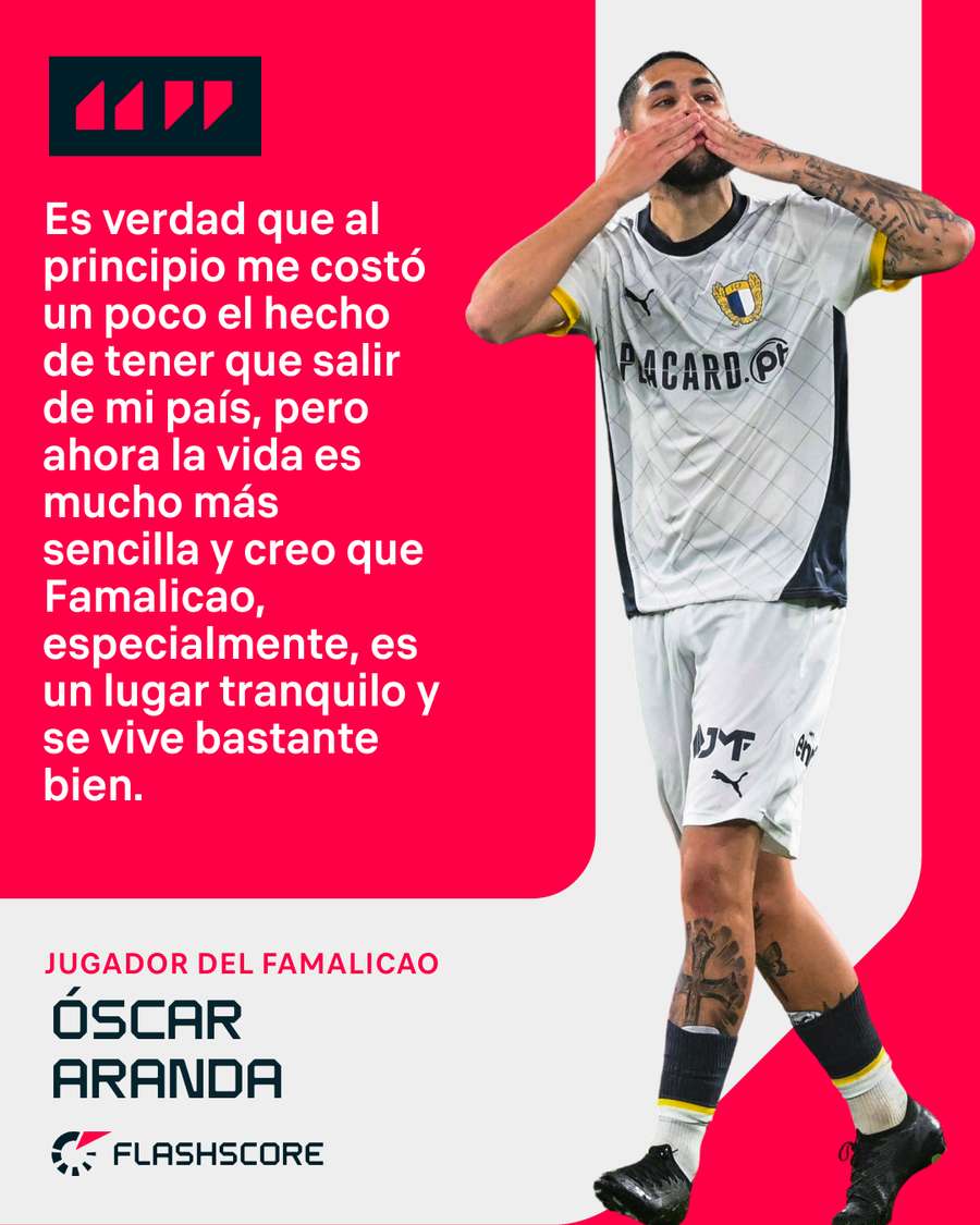 Las palabras de Óscar Aranda sobre la vida en Portugal.