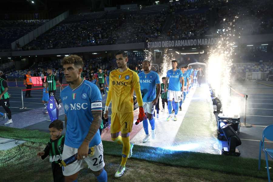 De kampioenen werden als helden onthaald in het Stadio Diego Armando Maradona