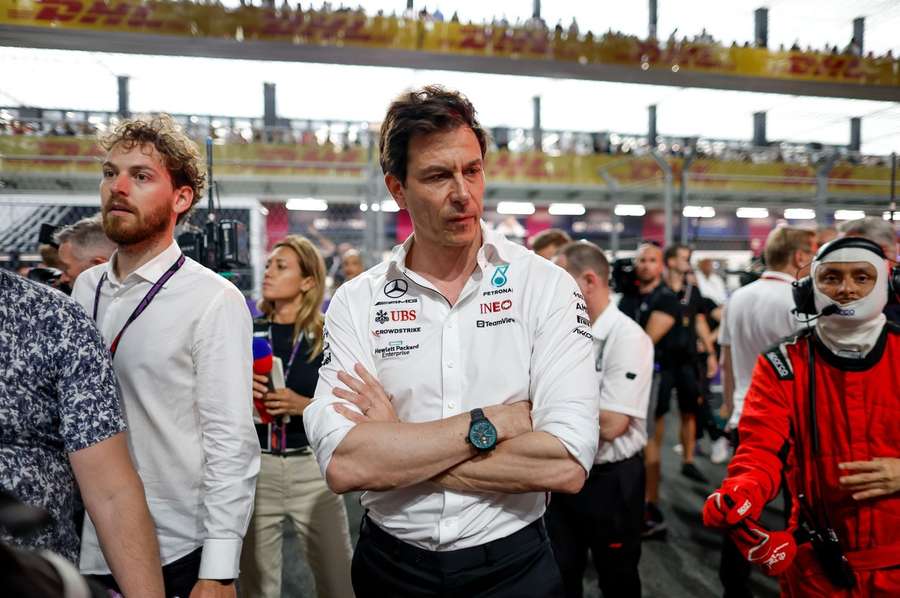 Toto Wolff après la fin du GP d'Arabie saoudite ce dimanche.