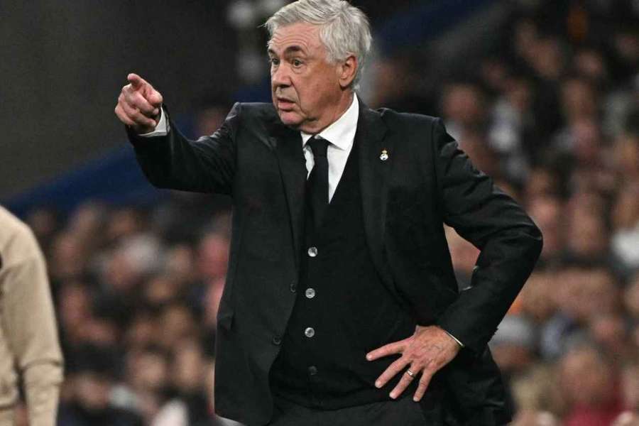 Carlo Ancelotti in the Real Madrid dugout