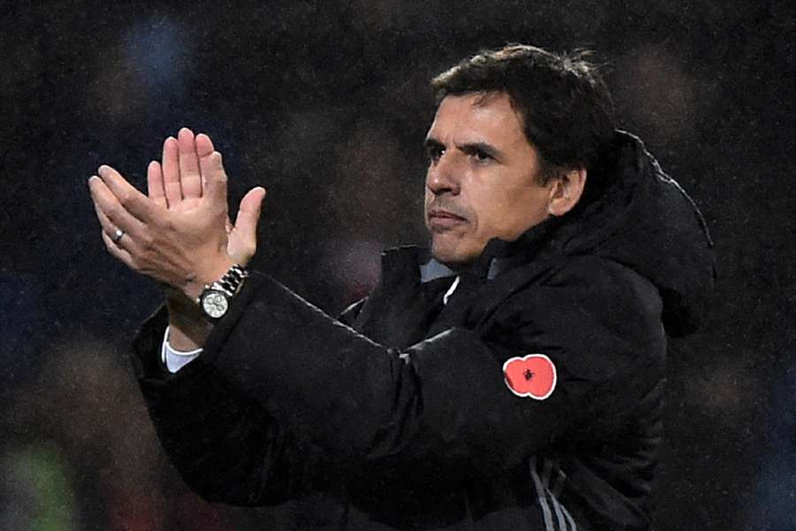 Chris Coleman applauds the fans 