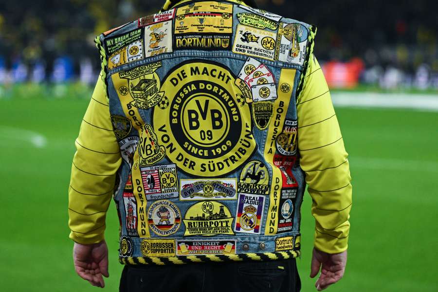 A Dortmund fan ahead of the match