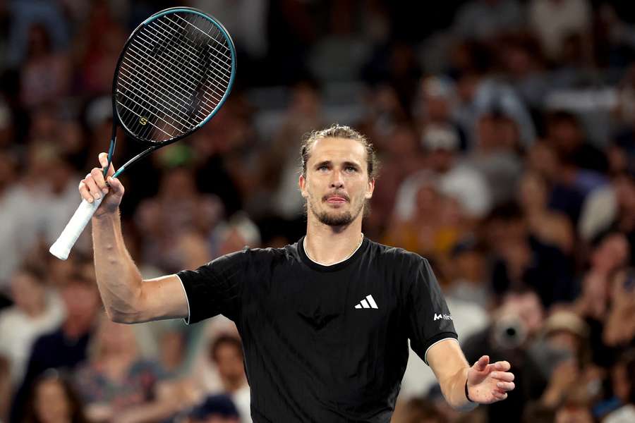 Zverev celebra su victoria Zverev celebra su victoria