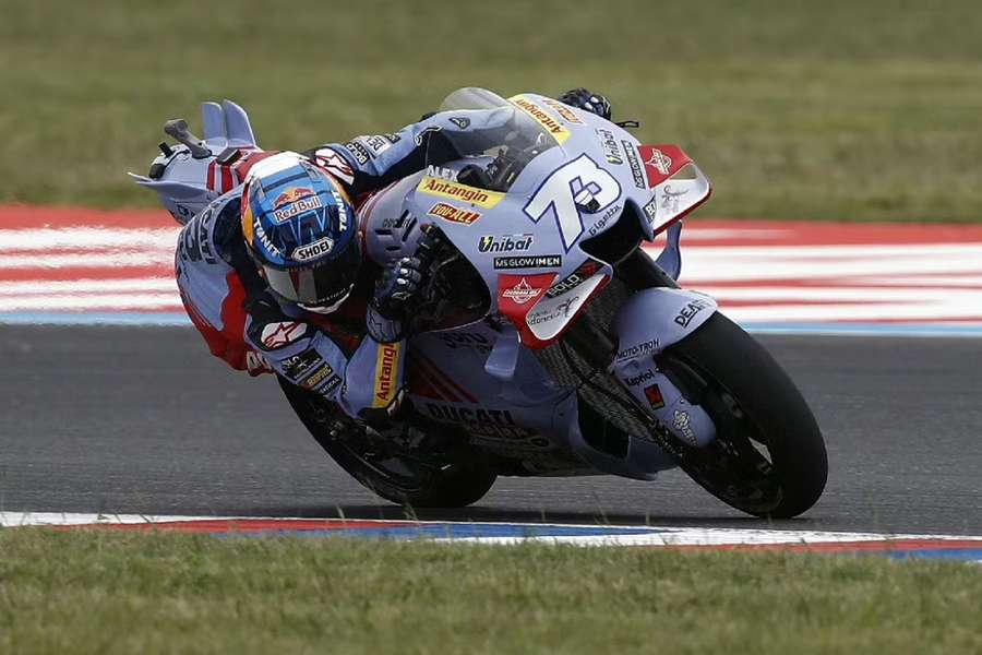 Alex Marquez in action