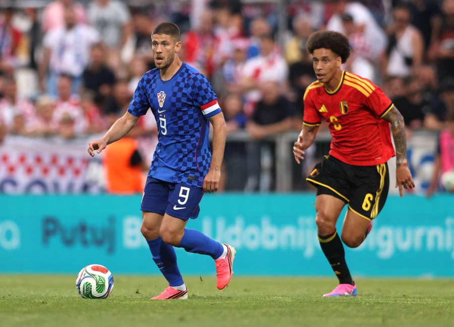 Axel Witsel in action against Croatia before the World Cup Axel Witsel in action against Croatia before the World Cup