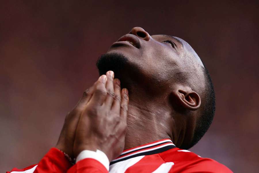 Brian Brobbey durante a vitória do Sunderland