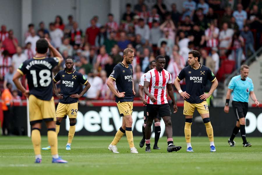 Les joueurs de West Ham ce samedi.