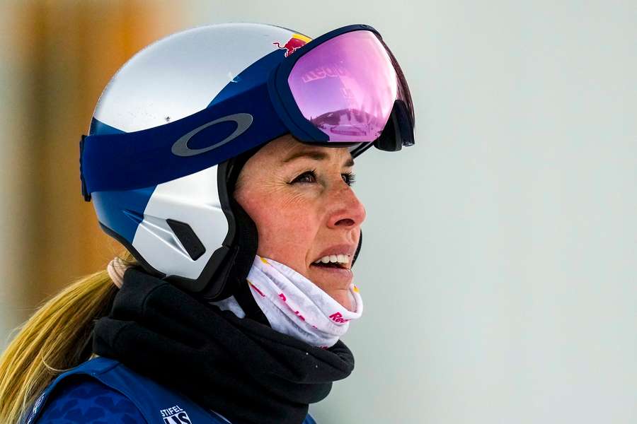 Lindsey Vonn looks on after a training run at Copper Mountain Ski Resort on Friday