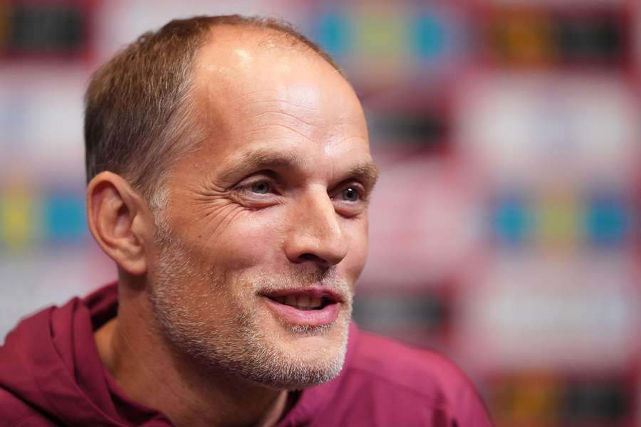 England manager Thomas Tuchel during a press conference at Wembley Stadium