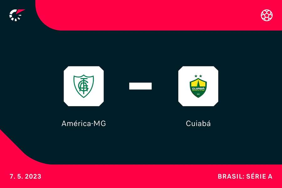 América e Cuiabá se enfrentam neste domingo, às 11h (de Brasília)