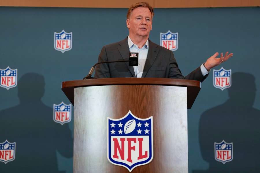 NFL Commissioner Roger Goodell bei der gestrigen Pressekonferenz.