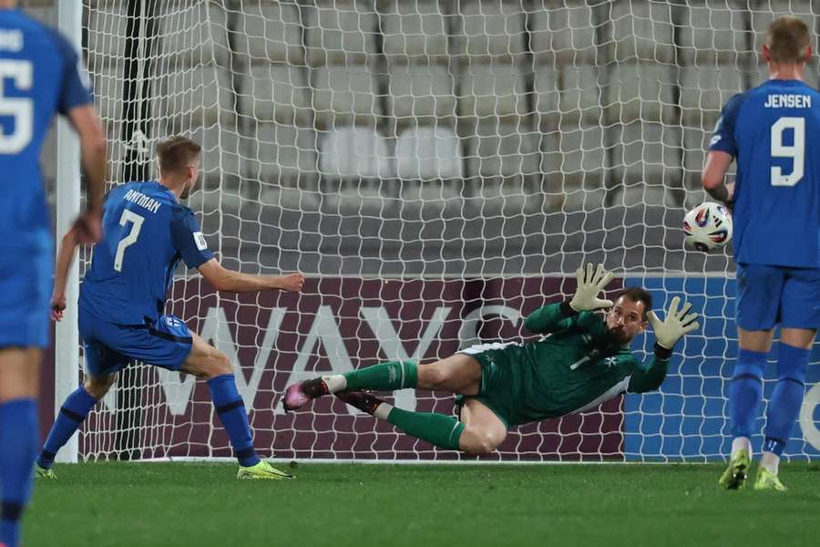 Oliver Antman put the ball out of Henry Bonello's reach late in the first half