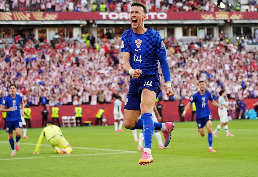 Ivan Perisic celebrates his goal