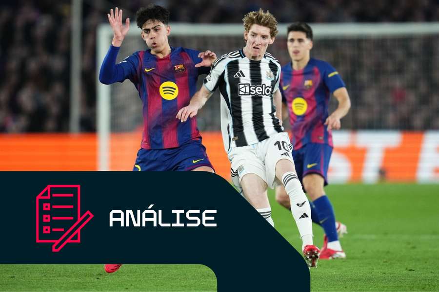 Marc Bernal, do Barcelona, desafia Anthony Gordon, do Newcastle Marc Bernal, do Barcelona, desafia Anthony Gordon, do Newcastle