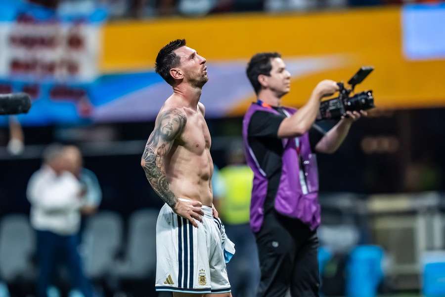 Lionel Messi po otočeném osmifinále s Egyptem.
